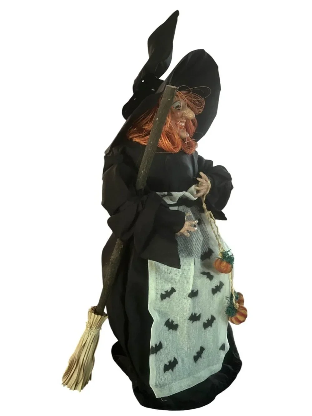 VTG Halloween Kitchen Witch Figurine Taka Philippine Folk Art Paper Mache 20